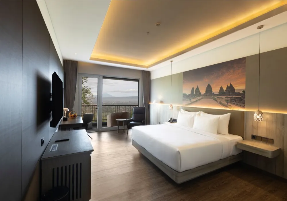 Cliff Villa twin bed kamar tidur Amaranta Prambanan Sleman Yogyakarta