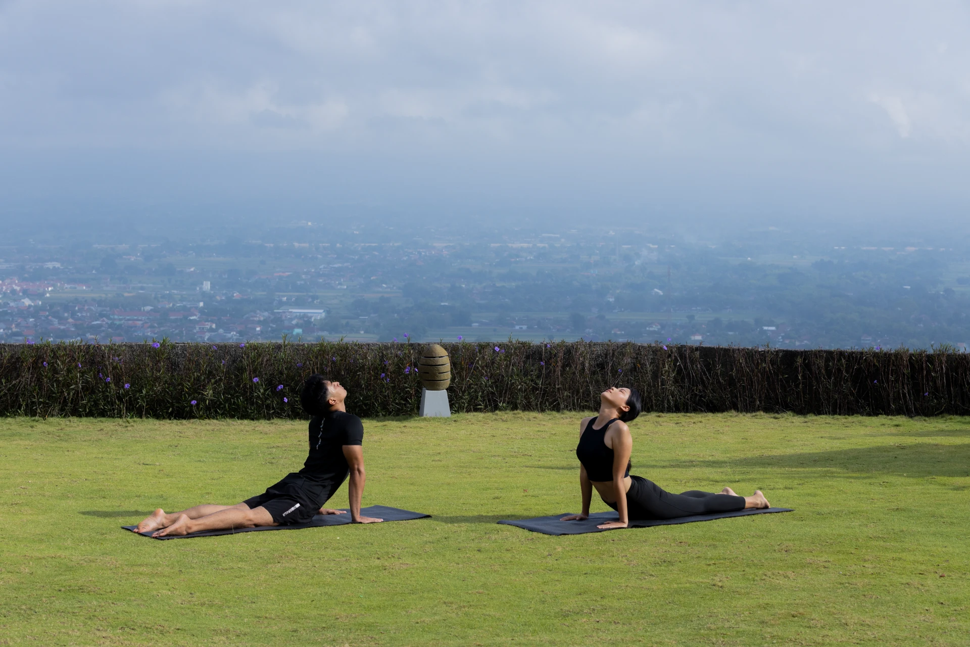 Yoga session at Sky Garden with natural views Amaranta Prambanan Yogyakarta